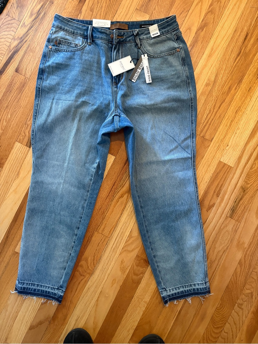 Judy Blue Light Blue High-Rise Crop Jeans with Raw Hem